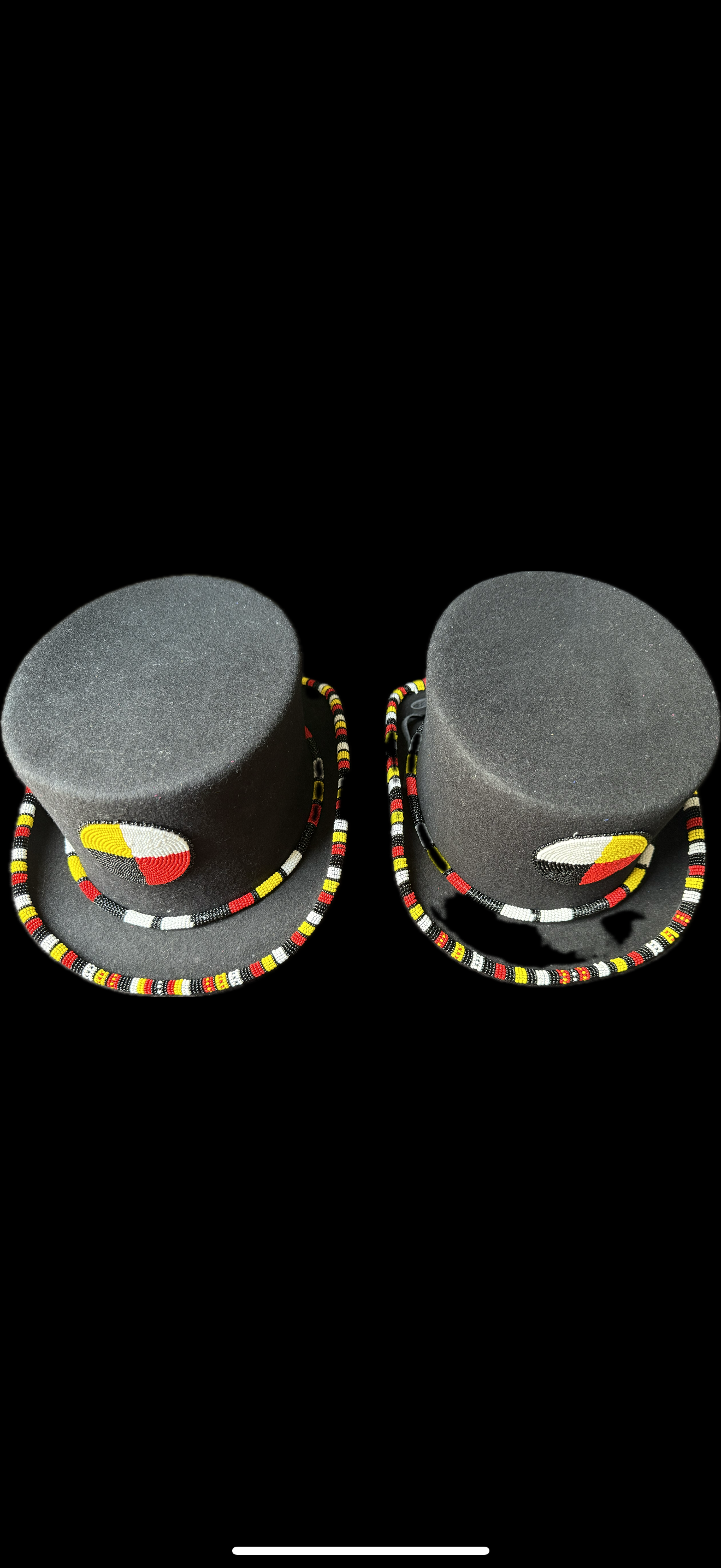 Beaded Wool Top Hat
