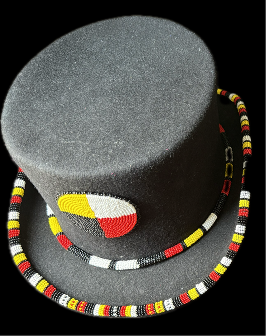 Beaded Wool Top Hat
